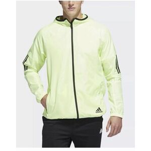 ADIDAS Jacket Men's Medium Originals Neon Yellow Wind FZ Track Full Zip #I11-1